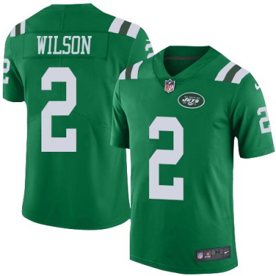 Nike New York Jets #2 Zach Wilson Green Men's Stitched NFL Limited Rush Jersey Men's.jpg